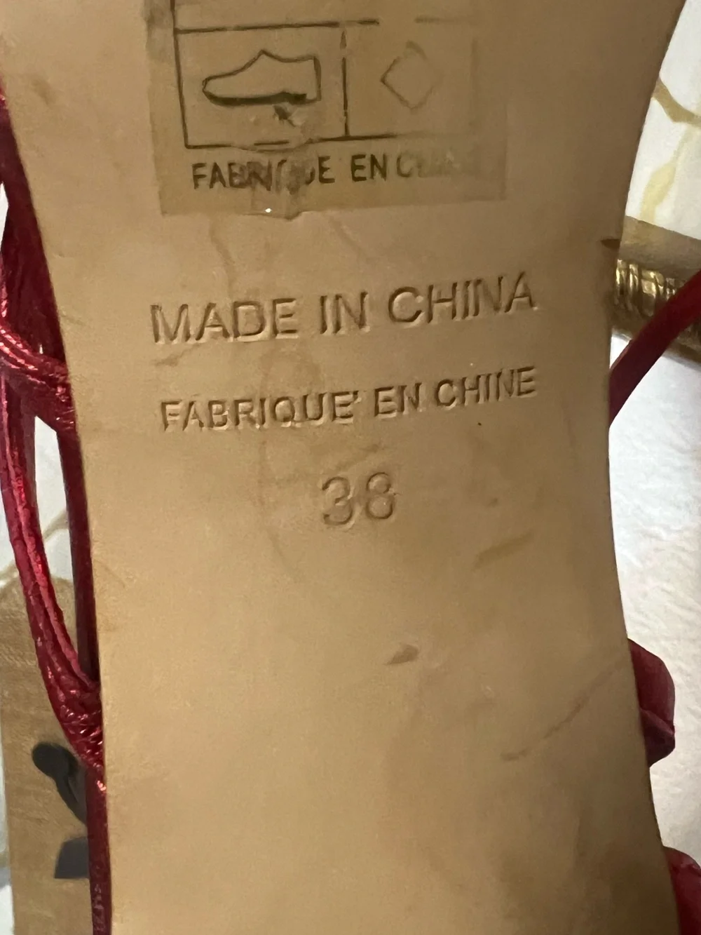 Free People Metallic Red Strappy High Heel Sandals